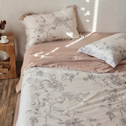 Biancheria da letto traspirante in fibra di Lyocell Floral Rose