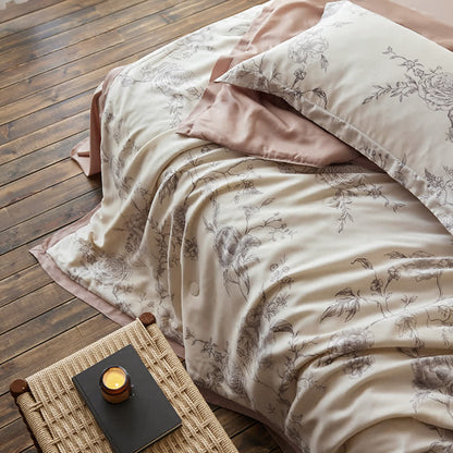 Biancheria da letto traspirante in fibra di Lyocell Floral Rose