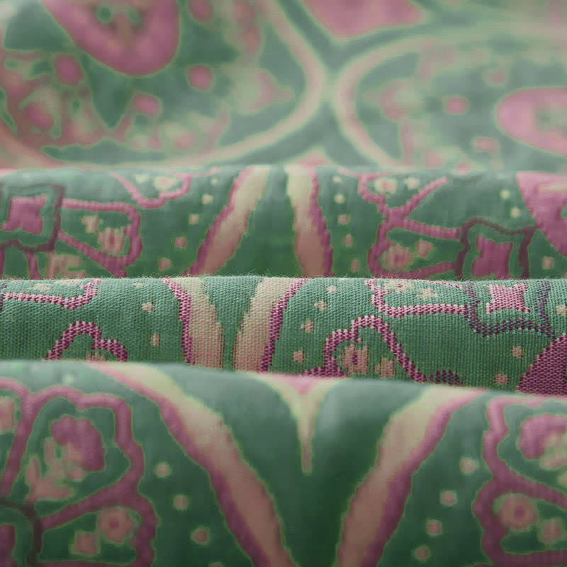 Trapunta reversibile in garza di cotone Boho Mandala