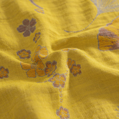 Set di biancheria da letto in garza di cotone con foglie di ginkgo vintage (4 pezzi)