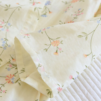 Pigiama Kimono in garza di cotone a fiori