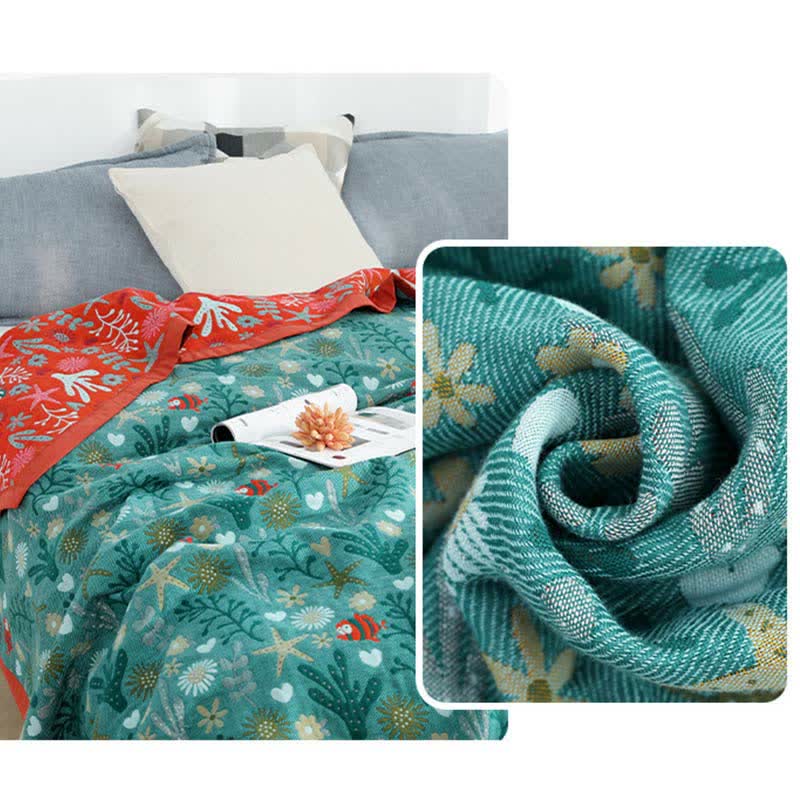 Copriletto reversibile vintage Ownkoti, trapunta morbida floreale