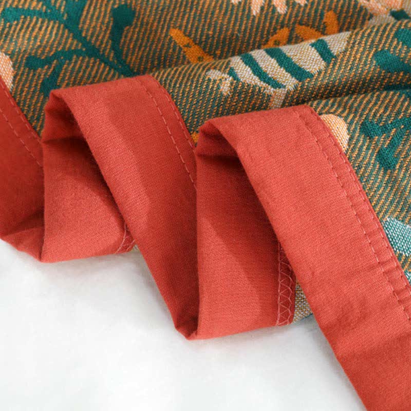 Copriletto reversibile vintage Ownkoti, trapunta morbida floreale