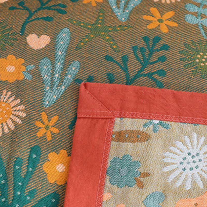 Copriletto reversibile vintage Ownkoti, trapunta morbida floreale