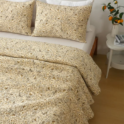 Biancheria da letto estiva trapuntata di lusso in puro cotone