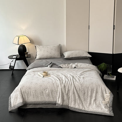 Biancheria da letto in garza di cotone traspirante Jacquard Daisy
