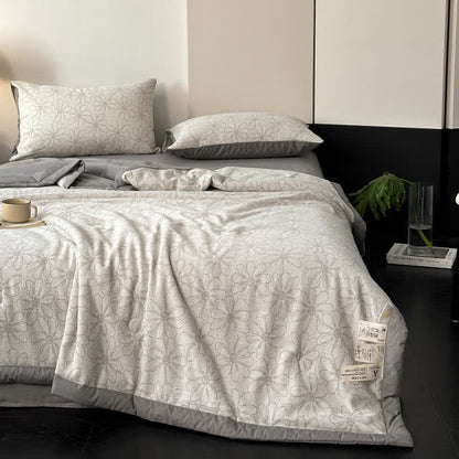 Biancheria da letto in garza di cotone traspirante Jacquard Daisy