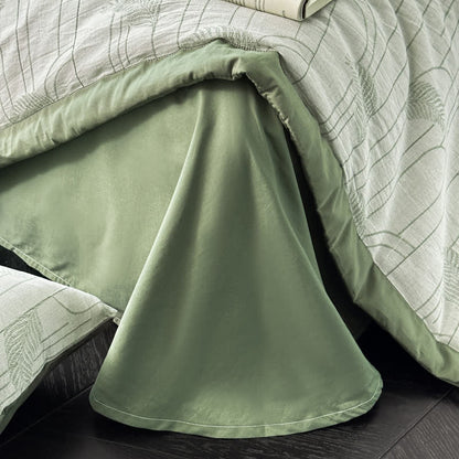 Biancheria da letto leggera in garza di cotone con foglie rustiche