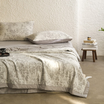 Biancheria da letto rustica floreale in garza di cotone estivo