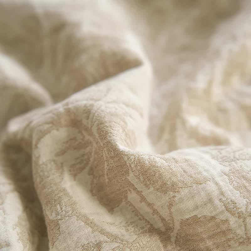 Biancheria da letto rustica floreale in garza di cotone estivo