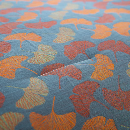 Biancheria da letto in garza di cotone con foglie di ginkgo jacquard