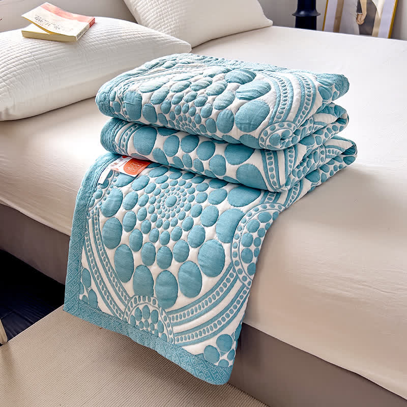 Trapunta leggera reversibile in puro cotone