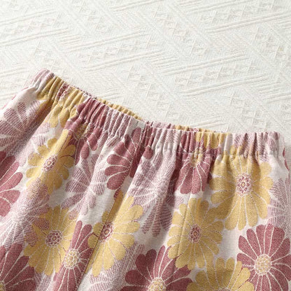 Completo da casa in puro cotone tinto in filo jacquard