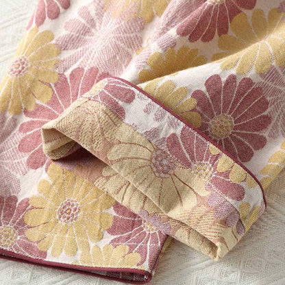 Completo da casa in puro cotone tinto in filo jacquard