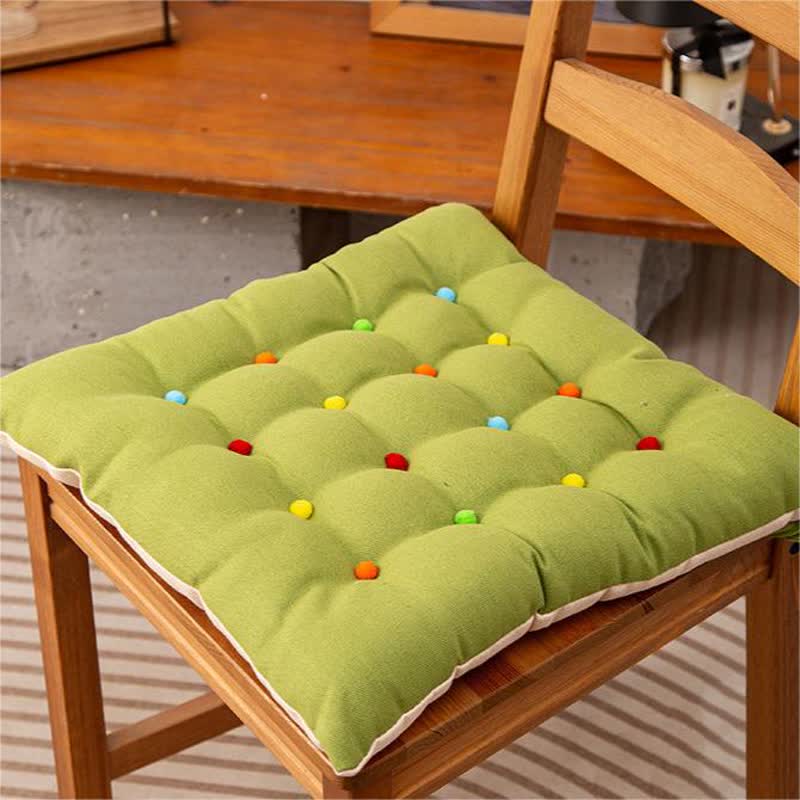 Cuscino da pavimento morbido e decorativo di forma quadrata - Verde - 40 cm x 40 cm x 6 cm - image 3
