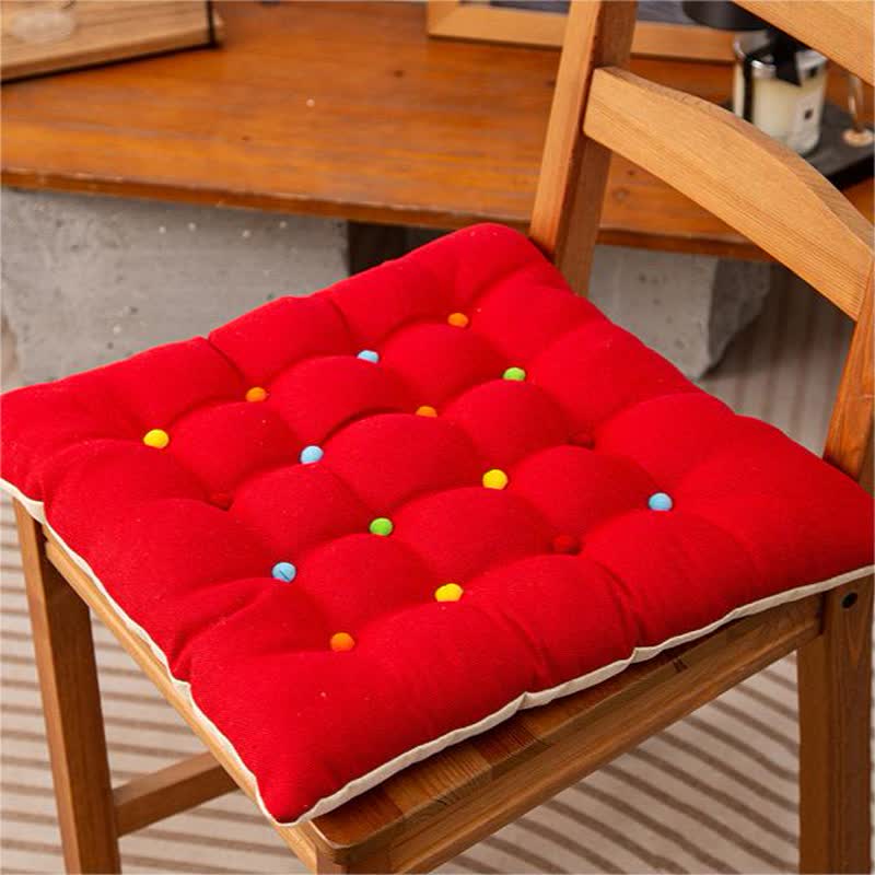 Cuscino da pavimento morbido e decorativo di forma quadrata - Rosso - 40 cm x 40 cm x 6 cm - image 11