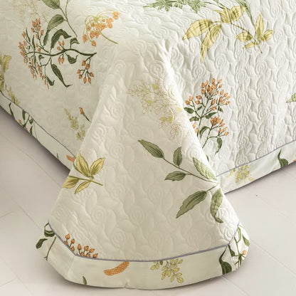 Biancheria da letto trapuntata floreale elegante in puro cotone