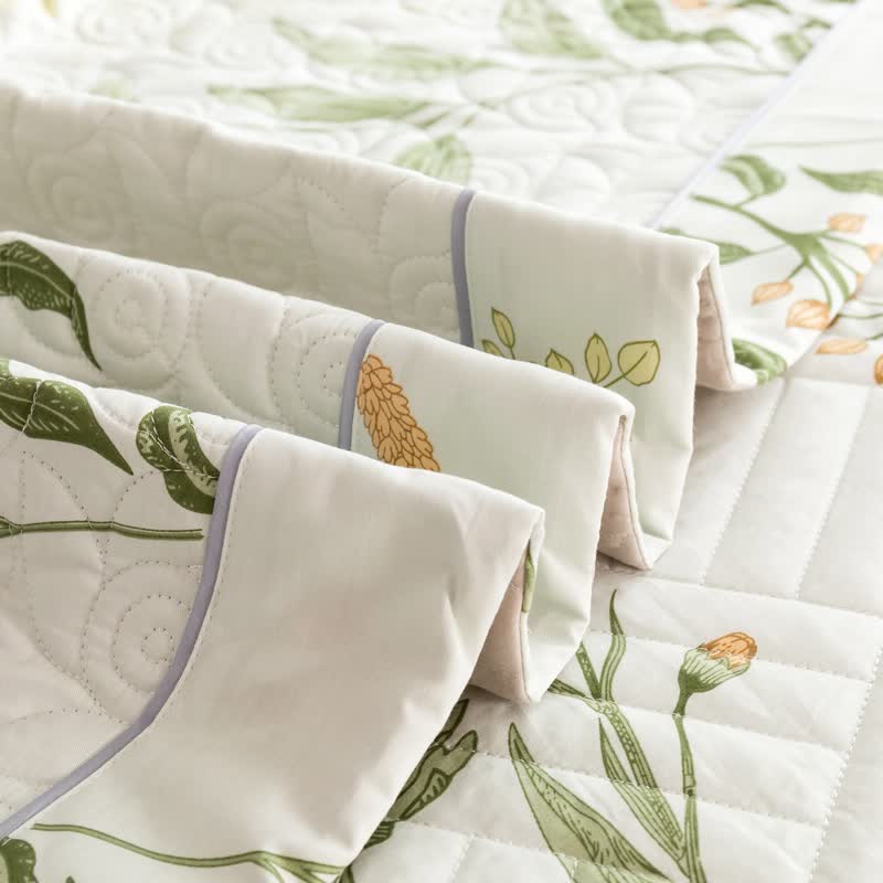 Biancheria da letto trapuntata floreale elegante in puro cotone