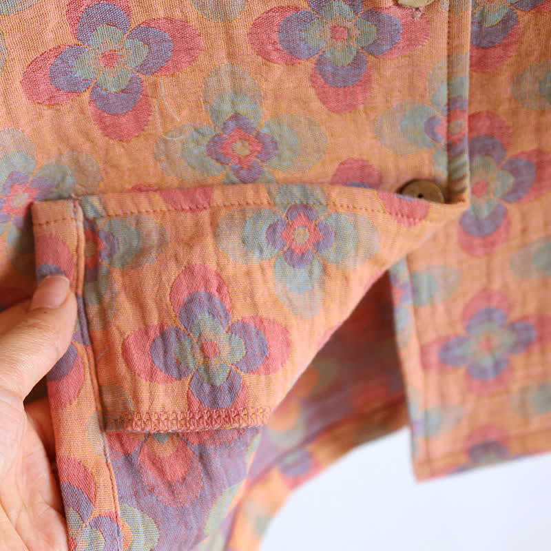 Pigiama in puro cotone con cardigan a revers