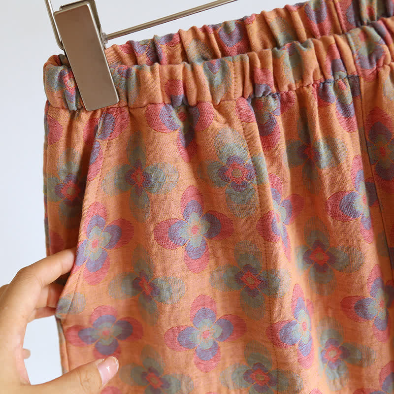 Pigiama in puro cotone con cardigan a revers