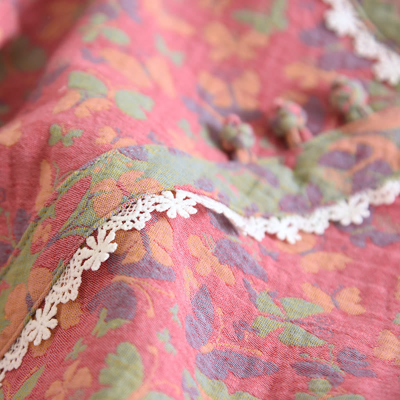 Pigiama a farfalla in garza di cotone jacquard