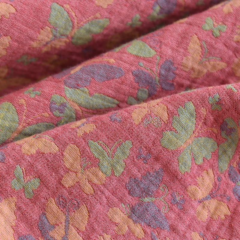 Pigiama a farfalla in garza di cotone jacquard