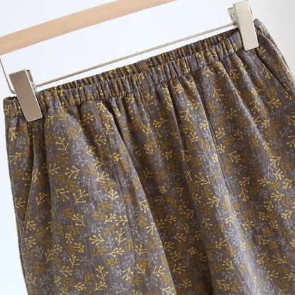 Pigiama estivo in garza di cotone jacquard retrò