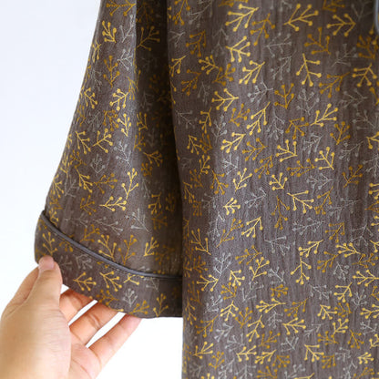 Pigiama estivo in garza di cotone jacquard retrò