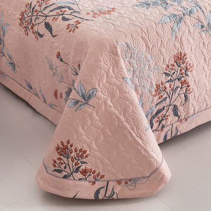 Biancheria da letto trapuntata floreale elegante in puro cotone
