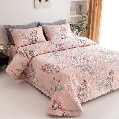 Biancheria da letto trapuntata floreale elegante in puro cotone