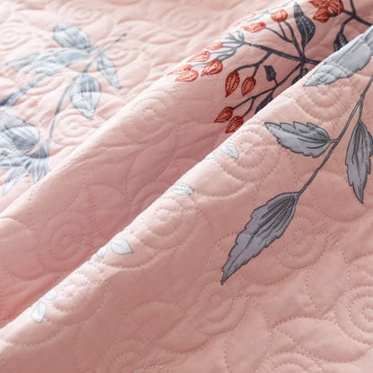 Biancheria da letto trapuntata floreale elegante in puro cotone