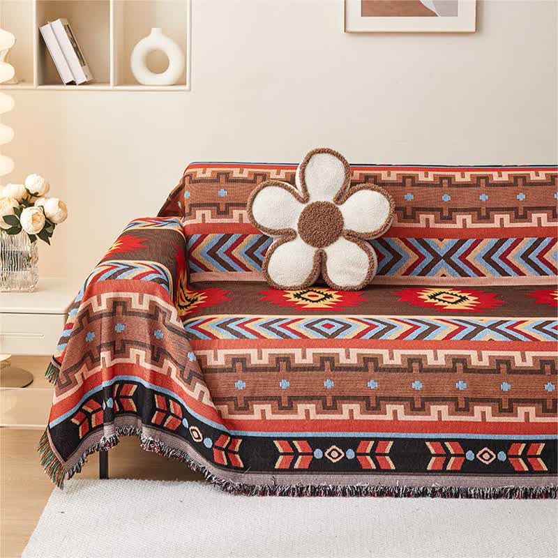 Protezione per divano con nappa geometrica in stile Boho