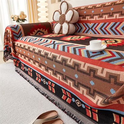 Protezione per divano con nappa geometrica in stile Boho