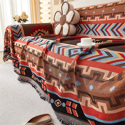 Protezione per divano con nappa geometrica in stile Boho