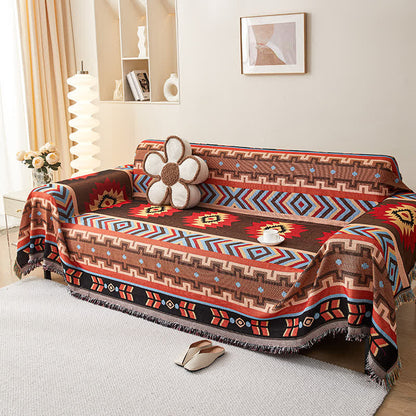 Protezione per divano con nappa geometrica in stile Boho