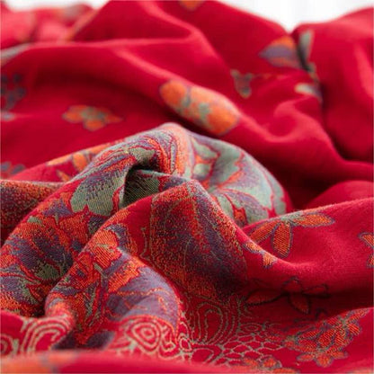Set di biancheria da letto in garza di cotone Jacquard Rustic Rose (4 pezzi)