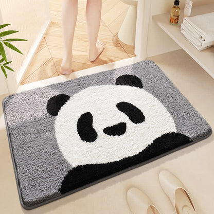 Tappetino da bagno assorbente a forma di panda