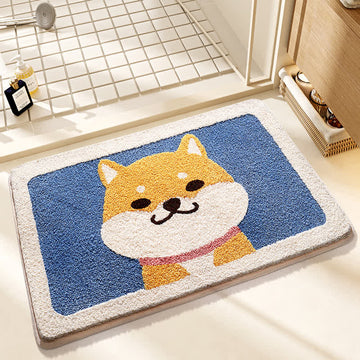 Tappetino da bagno antiscivolo morbido con simpatico Corgi