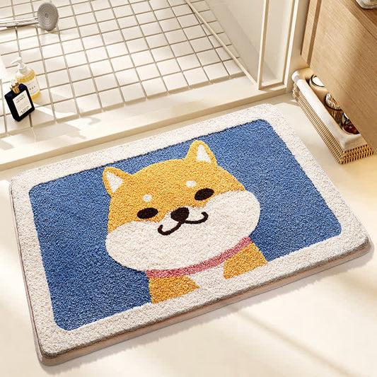 Tappetino da bagno antiscivolo morbido con simpatico Corgi