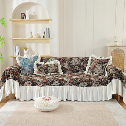 Copridivano con stampa artistica Daisy Ruffled