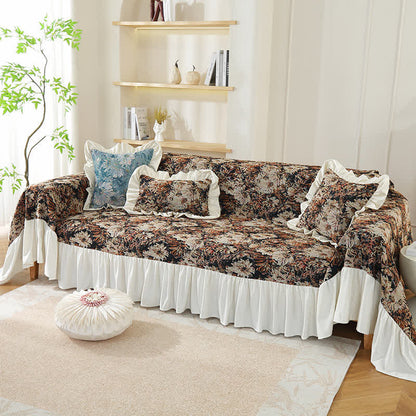 Copridivano con stampa artistica Daisy Ruffled