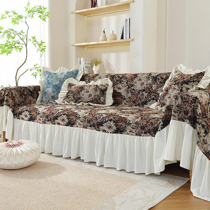 Copridivano con stampa artistica Daisy Ruffled