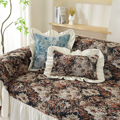 Copridivano con stampa artistica Daisy Ruffled