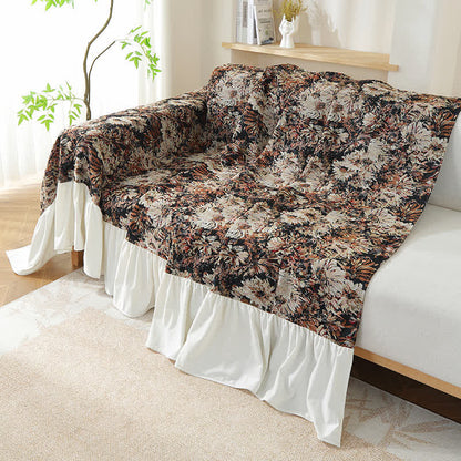 Copridivano con stampa artistica Daisy Ruffled