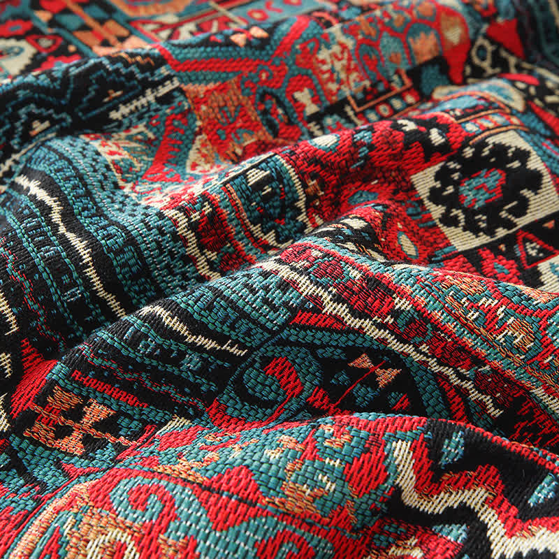 Copridivano con volant geometrici vintage Boho