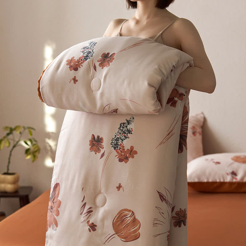 Biancheria da letto estiva floreale in fibra di Lyocell Tulip