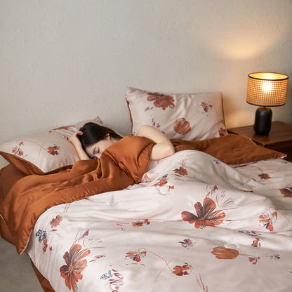 Biancheria da letto estiva floreale in fibra di Lyocell Tulip