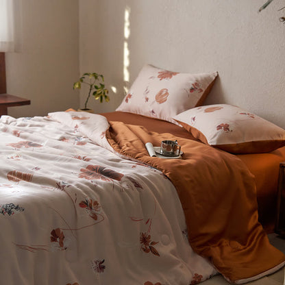 Biancheria da letto estiva floreale in fibra di Lyocell Tulip