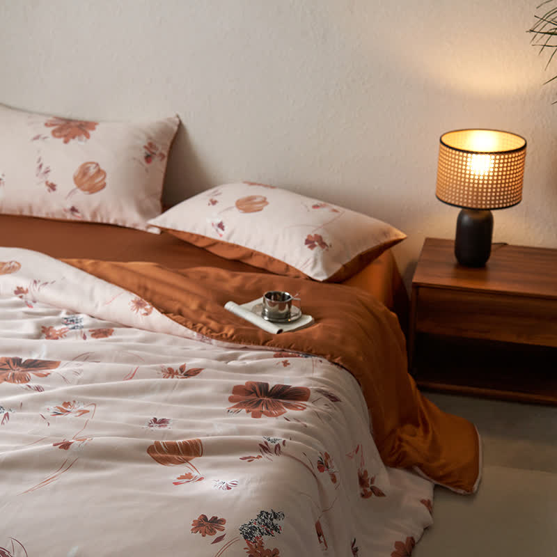 Biancheria da letto estiva floreale in fibra di Lyocell Tulip