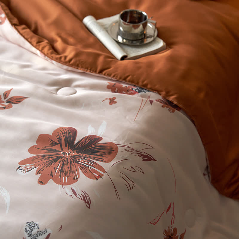 Biancheria da letto estiva floreale in fibra di Lyocell Tulip